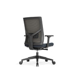 Ergonomische bureaustoel OFI ONE met zwarte mesh rugleuning en verstelbare armleuningen. - Bureaustoel OFI ONE – Ergonomisch NEN-EN 1336 - Office Furniture Interior