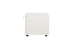 Wit ergonomisch verrijdbaar ladeblok met minimalistisch ontwerp en zwarte wieltjes. - Ladeblok Verrijdbaar (Vierkant) OFI CUBE - Office Furniture Interior