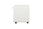 Wit ergonomisch ladeblok verrijdbaar met afgeronde hoeken en zwarte wieltjes. - Ladeblok Verrijdbaar (Rond) OFI ORB - Office Furniture Interior