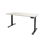 Ergonomisch elektrisch zit-sta bureau met wit blad en zwart frame, minimalistisch design. - Elektrisch Zit-Sta Bureau OFI DYNAMO – NPR 1813 & Ergonomisch - Office Furniture Interior