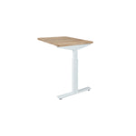 Ergonomisch wit verstelbaar bureaublad met lichte eikenhouten afwerking en metalen frame. - Verlengstuk voor OFI Bureaus OFI CONNECT - Modulaire Uitbreiding - Office Furniture Interior