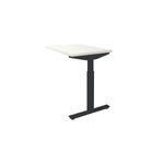 Ergonomisch verstelbaar bureaublad met zwarte metalen poten en wit tafelblad. - Verlengstuk voor OFI Bureaus OFI CONNECT - Modulaire Uitbreiding - Office Furniture Interior