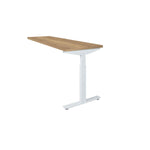Ergonomisch verlengstuk voor bureau met wit frame en robson eiken blad, 120x60 cm. - Verlengstuk voor OFI Bureaus OFI CONNECT - Modulaire Uitbreiding - Office Furniture Interior