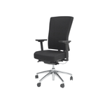 Ergonomische bureaustoel OFI PRIME met zwart gestoffeerde zitting en rugleuning, verstelbare armleuningen, chromen. - Bureaustoel OFI PRIME – Ergonomisch NPR 1813 - Office Furniture Interior