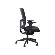 Ergonomische zwarte bureaustoel met mesh rugleuning en verstelbare armleuningen. - Bureaustoel OFI PRIME – Ergonomisch NPR 1813 - Office Furniture Interior