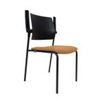 Ergonomische conferentiestoel met lichtbruine zitting en zwarte metalen frame. - Conferentiestoel OFI GUEST - Office Furniture Interior
