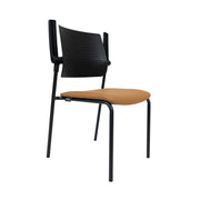 Ergonomische conferentiestoel met lichtbruine zitting en zwarte metalen frame. - Conferentiestoel OFI GUEST - Office Furniture Interior