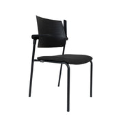 Ergonomische zwarte conferentiestoel OFI GUEST met slank frame en ventilatierugleuning. - Conferentiestoel OFI GUEST - Office Furniture Interior