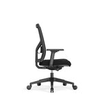 Ergonomische zwarte bureaustoel met mesh rugleuning en verstelbare armleuningen. - Bureaustoel OFI ONE – Ergonomisch NEN-EN 1336 - Office Furniture Interior
