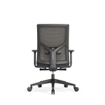 Ergonomische bureaustoel OFI ONE met grijze mesh rugleuning en verstelbare armleuningen. - Bureaustoel OFI ONE – Ergonomisch NEN-EN 1336 - Office Furniture Interior