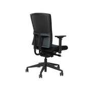 Ergonomische zwarte bureaustoel OFI PRIME met verstelbare armleuningen en chromen onderstel. - Bureaustoel OFI PRIME – Ergonomisch NPR 1813 - Office Furniture Interior