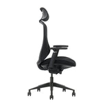 Ergonomische zwarte bureaustoel met verstelbare hoofdsteun en armleuningen, NEN-EN 1335 norm. - Bureaustoel OFI ELITE – Ergonomisch NEN-EN 1335 - Office Furniture Interior