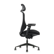 Ergonomische zwarte bureaustoel met verstelbare hoofdsteun en armleuningen, NEN-EN 1335 norm. - Bureaustoel OFI ELITE – Ergonomisch NEN-EN 1335 - Office Furniture Interior