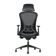 Zwarte ergonomische bureaustoel met mesh rugleuning en verstelbare armleuningen. - Bureaustoel OFI ELITE – Ergonomisch NEN-EN 1335 - Office Furniture Interior