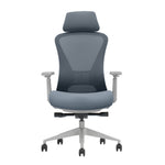 Ergonomische bureaustoel OFI ELITE met grijze mesh rug, verstelbare armleuningen en hoofdkussen. - Bureaustoel OFI ELITE – Ergonomisch NEN-EN 1335 - Office Furniture Interior