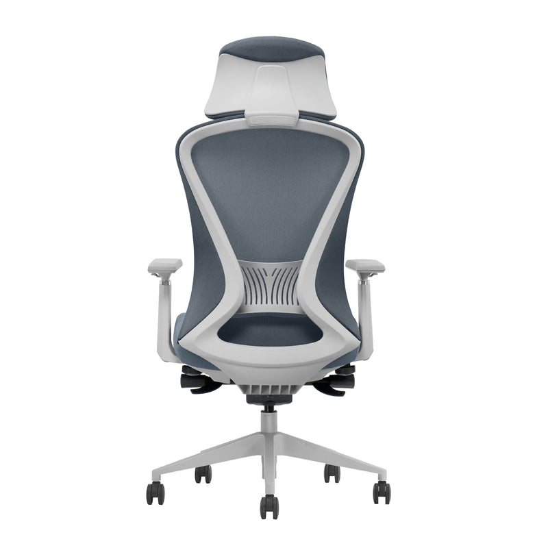 Ergonomische bureaustoel OFI ELITE grijs met mesh rugleuning en verstelbare armleuningen. - Bureaustoel OFI ELITE – Ergonomisch NEN-EN 1335 - Office Furniture Interior