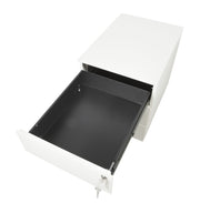 Wit verrijdbaar ladeblok met open lade en ergonomisch design. - Ladeblok Verrijdbaar (Vierkant) OFI CUBE - Office Furniture Interior