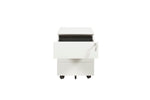Wit ergonomisch verrijdbaar ladeblok met open lade en vergrendeling, vierkant design. - Ladeblok Verrijdbaar (Vierkant) OFI CUBE - Office Furniture Interior
