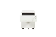 Wit ergonomisch verrijdbaar ladeblok met open lade en vergrendeling, vierkant design. - Ladeblok Verrijdbaar (Vierkant) OFI CUBE - Office Furniture Interior