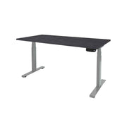 Ergonomisch elektrisch zit-sta bureau met zwart houten blad en lichtgrijs metalen frame. - Elektrisch Zit-Sta Bureau OFI DYNAMO – NPR 1813 & Ergonomisch - Office Furniture Interior