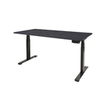 Ergonomisch elektrisch zit-sta bureau met zwart frame en zwart blad, minimalistisch design. - Elektrisch Zit-Sta Bureau OFI DYNAMO – NPR 1813 & Ergonomisch - Office Furniture Interior