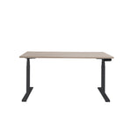 Ergonomisch elektrisch zit-sta bureau met licht eikenhouten blad en zwart onderstel. - Elektrisch Zit-Sta Bureau OFI DYNAMO – NPR 1813 & Ergonomisch - Office Furniture Interior