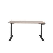 Ergonomisch elektrisch zit-sta bureau met licht eikenhouten blad en zwart onderstel. - Elektrisch Zit-Sta Bureau OFI DYNAMO – NPR 1813 & Ergonomisch - Office Furniture Interior