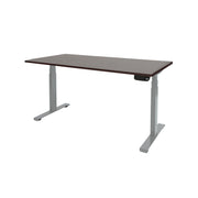 Ergonomisch elektrisch zit-sta bureau met robson eiken blad en zilverkleurig onderstel. - Elektrisch Zit-Sta Bureau OFI DYNAMO – NPR 1813 & Ergonomisch - Office Furniture Interior