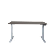 Ergonomisch zwart elektrisch zit-sta bureau met donkergrijs tafelblad en wit metalen onderstel. - Elektrisch Zit-Sta Bureau OFI DYNAMO – NPR 1813 & Ergonomisch - Office Furniture Interior