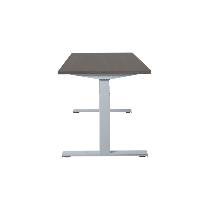 Ergonomisch elektrisch zit-sta bureau met antraciet blad en lichtgrijs frame. - Elektrisch Zit-Sta Bureau OFI DYNAMO – NPR 1813 & Ergonomisch - Office Furniture Interior