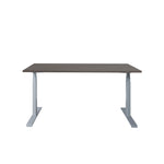 Ergonomisch elektrisch zit-sta bureau met zwart tafelblad en wit metalen frame. - Elektrisch Zit-Sta Bureau OFI DYNAMO – NPR 1813 & Ergonomisch - Office Furniture Interior