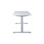 Ergonomisch elektrisch zit-sta bureau met wit blad en zwarte poten, strak design. - Elektrisch Zit-Sta Bureau OFI DYNAMO – NPR 1813 & Ergonomisch - Office Furniture Interior
