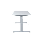 Ergonomisch elektrisch zit-sta bureau met wit blad en zwarte poten, strak design. - Elektrisch Zit-Sta Bureau OFI DYNAMO – NPR 1813 & Ergonomisch - Office Furniture Interior