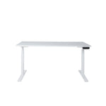 Wit elektrisch zit-sta bureau met verstelbaar frame en ergonomisch design. - Elektrisch Zit-Sta Bureau OFI DYNAMO – NPR 1813 & Ergonomisch - Office Furniture Interior