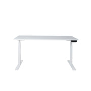 Wit elektrisch zit-sta bureau met verstelbaar frame en ergonomisch design. - Elektrisch Zit-Sta Bureau OFI DYNAMO – NPR 1813 & Ergonomisch - Office Furniture Interior