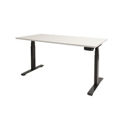 Ergonomisch elektrisch zit-sta bureau met wit blad en zwart frame, minimalistisch design. - Elektrisch Zit-Sta Bureau OFI DYNAMO – NPR 1813 & Ergonomisch - Office Furniture Interior