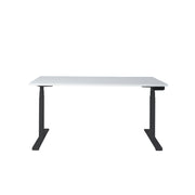 Ergonomisch elektrisch zit-sta bureau met wit blad en zwart frame, strak design. - Elektrisch Zit-Sta Bureau OFI DYNAMO – NPR 1813 & Ergonomisch - Office Furniture Interior