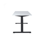 Ergonomisch elektrisch zit-sta bureau met wit blad en zwart frame, strak design. - Elektrisch Zit-Sta Bureau OFI DYNAMO – NPR 1813 & Ergonomisch - Office Furniture Interior