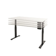 Ergonomisch elektrisch zit-sta bureau met wit blad en zwart frame, verstelbaar in hoogte. - Elektrisch Zit-Sta Bureau OFI DYNAMO – NPR 1813 & Ergonomisch - Office Furniture Interior
