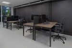 Ergonomische bureaustoel OFI FLEX in volledig zwart met mesh rug en verstelbare armleuningen. - Bureaustoel OFI FLEX – Ergonomisch NPR 1813 - Office Furniture Interior