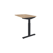 Ergonomisch verstelbaar bureau met zwart metalen frame en licht eikenhouten blad. - Verlengstuk voor OFI Bureaus OFI CONNECT - Modulaire Uitbreiding - Office Furniture Interior