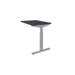 Ergonomisch verlengstuk voor OFI bureau, zwart blad met lichtgrijze metalen poot. - Verlengstuk voor OFI Bureaus OFI CONNECT - Modulaire Uitbreiding - Office Furniture Interior