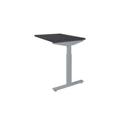 Ergonomisch verlengstuk voor OFI bureau, zwart blad met lichtgrijze metalen poot. - Verlengstuk voor OFI Bureaus OFI CONNECT - Modulaire Uitbreiding - Office Furniture Interior