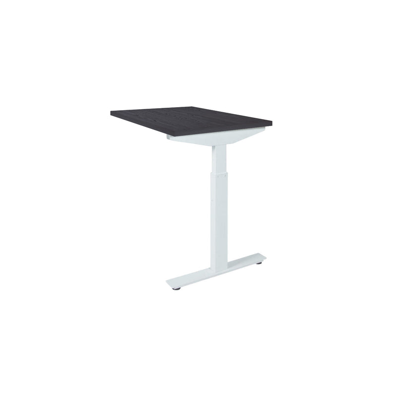 Ergonomisch verlengstuk voor bureau met wit frame en donker tafelblad 80x60 cm. - Verlengstuk voor OFI Bureaus OFI CONNECT - Modulaire Uitbreiding - Office Furniture Interior