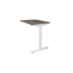 Ergonomisch verlengstuk voor bureau met wit metalen frame en donkerhouten blad. - Verlengstuk voor OFI Bureaus OFI CONNECT - Modulaire Uitbreiding - Office Furniture Interior
