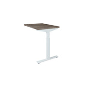 Ergonomisch verlengstuk voor bureau met wit metalen frame en donkerhouten blad. - Verlengstuk voor OFI Bureaus OFI CONNECT - Modulaire Uitbreiding - Office Furniture Interior