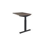 Ergonomisch zwart elektrisch verstelbaar bureau met donker houten blad en T-poot. - Verlengstuk voor OFI Bureaus OFI CONNECT - Modulaire Uitbreiding - Office Furniture Interior