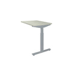 Grijs ergonomisch verlengstuk bureau met verstelbaar frame en lichte werkbladkleur. - Verlengstuk voor OFI Bureaus OFI CONNECT - Modulaire Uitbreiding - Office Furniture Interior