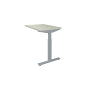 Grijs ergonomisch verlengstuk bureau met verstelbaar frame en lichte werkbladkleur. - Verlengstuk voor OFI Bureaus OFI CONNECT - Modulaire Uitbreiding - Office Furniture Interior