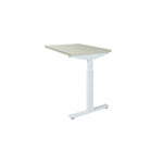 Ergonomisch wit verlengstuk bureau met verstelbaar frame en lichtgrijs tafelblad. - Verlengstuk voor OFI Bureaus OFI CONNECT - Modulaire Uitbreiding - Office Furniture Interior